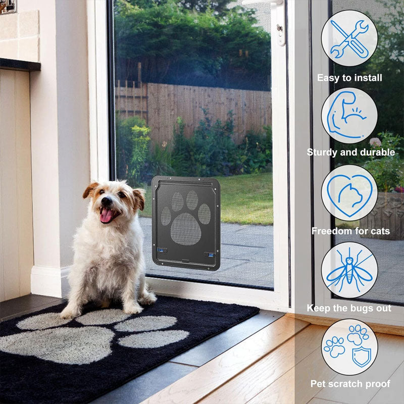 🐾Pet Screen Door Magnetic Lockable Dog Flap